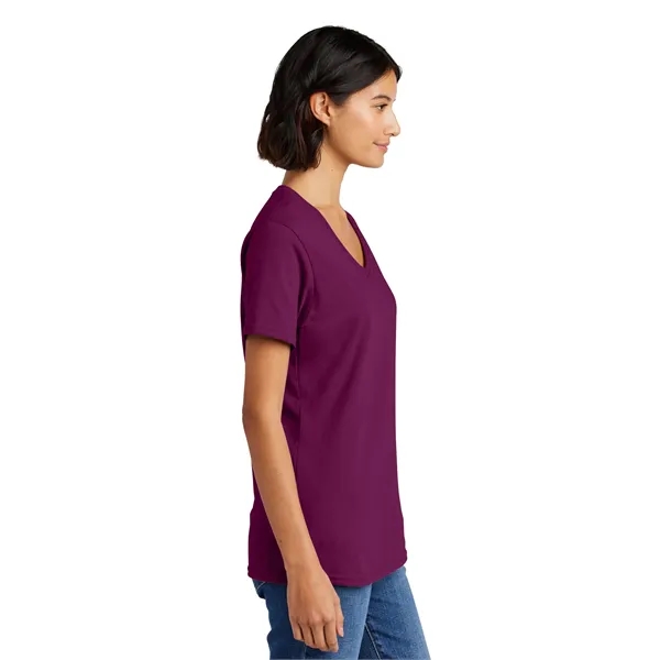 Port & Co Women's Core Cotton V-Neck Tee. - Port & Co Women's Core Cotton V-Neck Tee. - Image 113 of 126