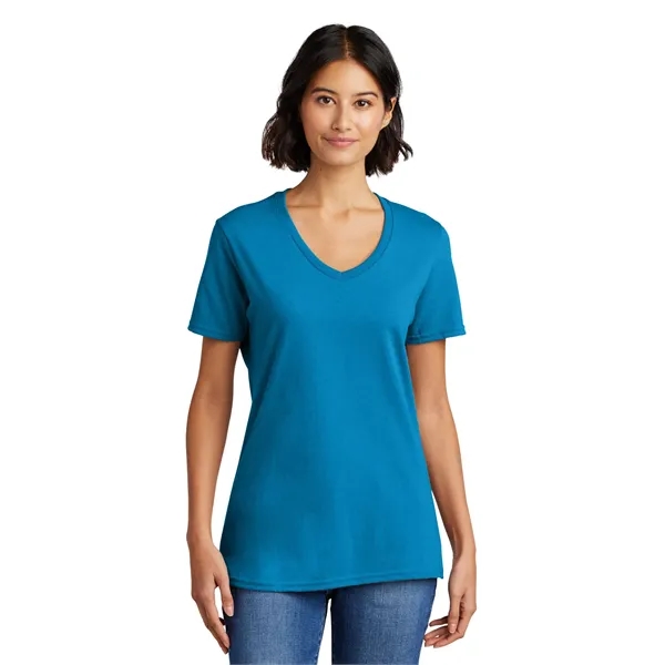 Port & Co Women's Core Cotton V-Neck Tee. - Port & Co Women's Core Cotton V-Neck Tee. - Image 115 of 126
