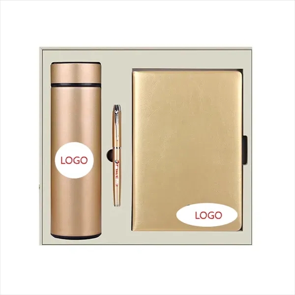 Premium Corporate Gift: Leather Diary, USB Pen & Metal Cup - Premium Corporate Gift: Leather Diary, USB Pen & Metal Cup - Image 1 of 3