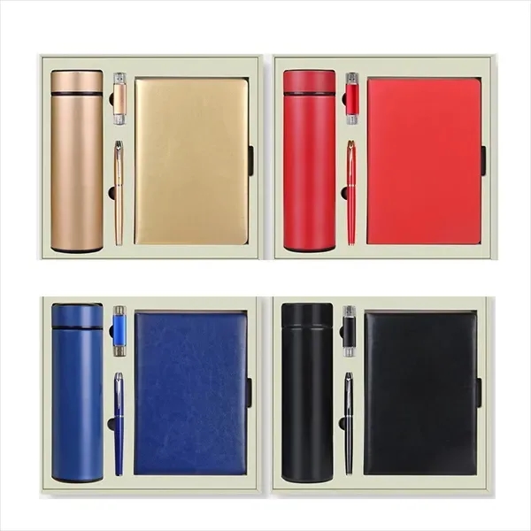 Premium Corporate Gift: Leather Diary, USB Pen & Metal Cup - Premium Corporate Gift: Leather Diary, USB Pen & Metal Cup - Image 0 of 3