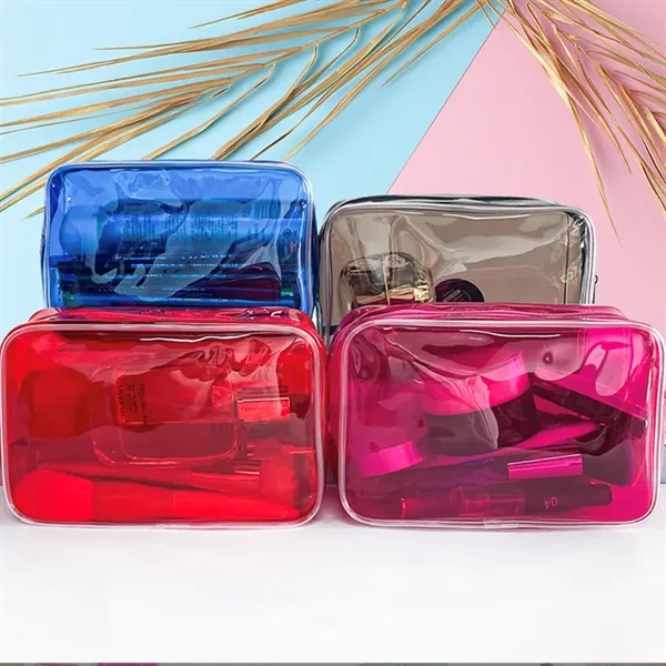 Pvc Solid Color Transparent Makeup Bag - Pvc Solid Color Transparent Makeup Bag - Image 2 of 2