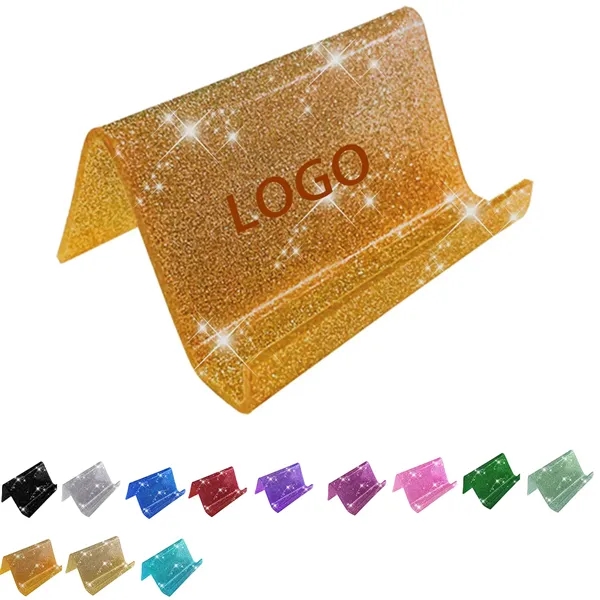 Acrylic Glitter Business Card Holder - Acrylic Glitter Business Card Holder - Image 0 of 3