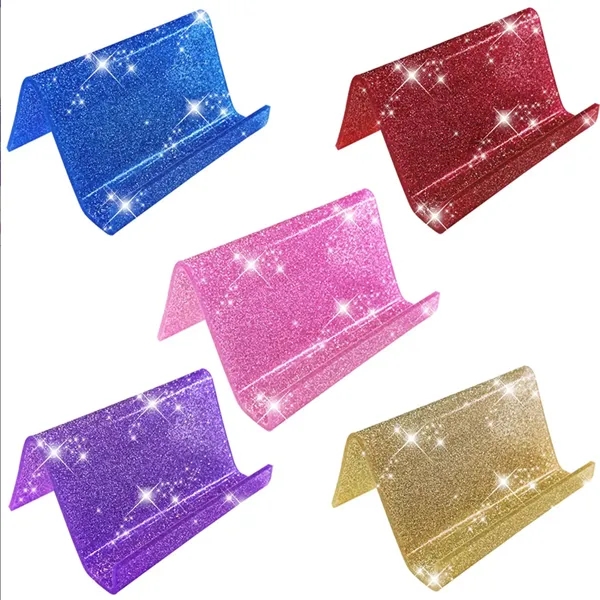 Acrylic Glitter Business Card Holder - Acrylic Glitter Business Card Holder - Image 1 of 3