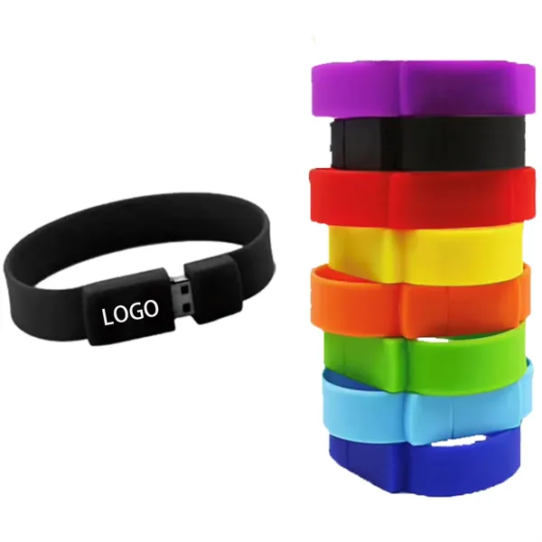Customized 4Gb Wristband Usb Flash Drive - Customized 4Gb Wristband Usb Flash Drive - Image 0 of 3