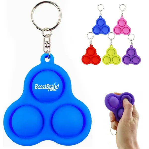 Triple Dimple Fidget Toy Keychain - Triple Dimple Fidget Toy Keychain - Image 0 of 6