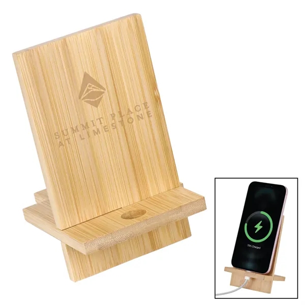 Deluxe Bamboo Phone Holder & Stand - Deluxe Bamboo Phone Holder & Stand - Image 0 of 2