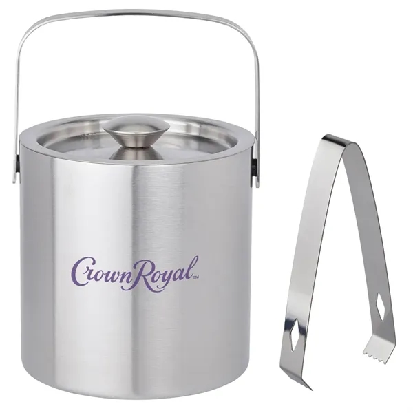 1.3 L Double Walled Stainless Steel Ice Bucket - 1.3 L Double Walled Stainless Steel Ice Bucket - Image 0 of 2