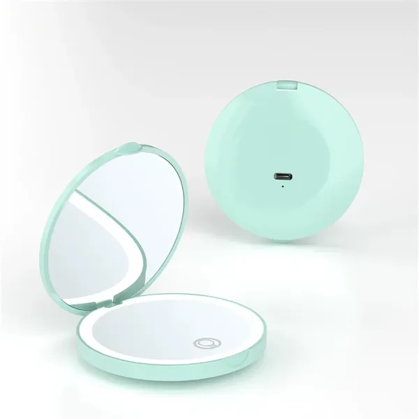 1X/2X Magnification LED Pocket Mirror with USB Data Cable - 1X/2X Magnification LED Pocket Mirror with USB Data Cable - Image 3 of 3