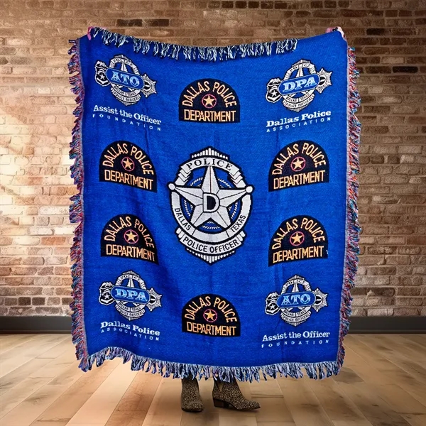 Custom CottonWeave™ Tapestry Throw Blanket, USA-made.  XL. - Custom CottonWeave™ Tapestry Throw Blanket, USA-made.  XL. - Image 7 of 7