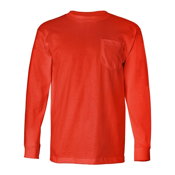 Bayside USA-Made Long Sleeve Pocket T-Shirt - Bayside USA-Made Long Sleeve Pocket T-Shirt - Image 25 of 30
