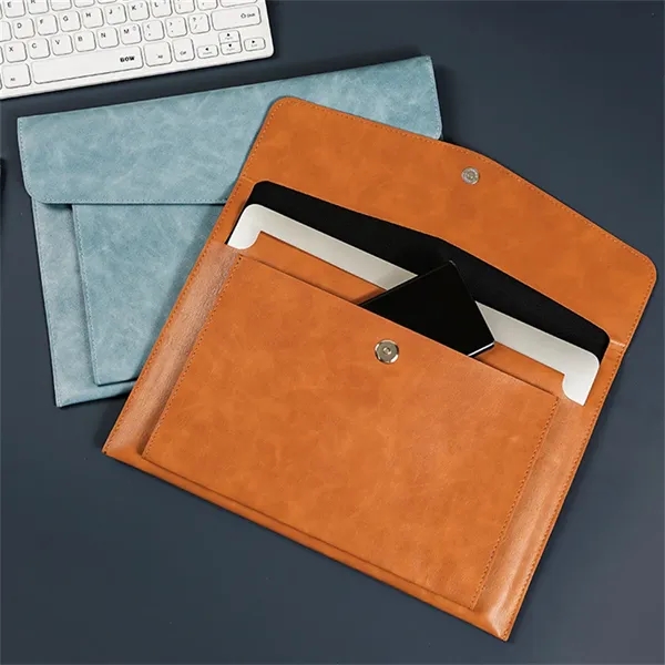 PU Leather File Folders A4 Document Holder Envelope - PU Leather File Folders A4 Document Holder Envelope - Image 1 of 6