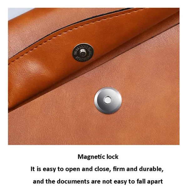 PU Leather File Folders A4 Document Holder Envelope - PU Leather File Folders A4 Document Holder Envelope - Image 2 of 6