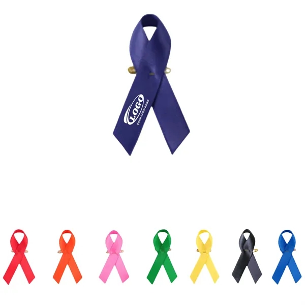 Satin Awareness Ribbons with Safety Pins - Satin Awareness Ribbons with Safety Pins - Image 0 of 5