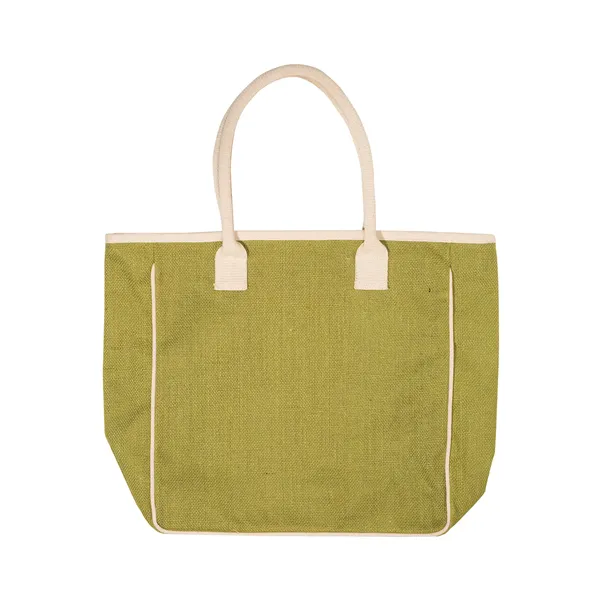 Seville Jute & Canvas Tote Bag - Seville Jute & Canvas Tote Bag - Image 7 of 9
