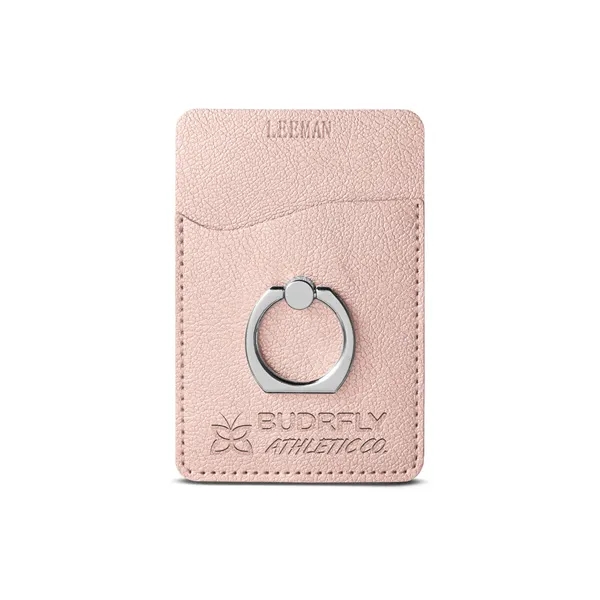 Leeman Shimmer Card Holder With Metal Ring Phone Stand - Leeman Shimmer Card Holder With Metal Ring Phone Stand - Image 5 of 7