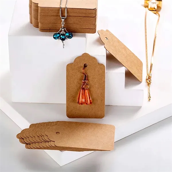 100 Packs Kraft Paper Hang Tags Gift Thanksgiving Card Label - 100 Packs Kraft Paper Hang Tags Gift Thanksgiving Card Label - Image 3 of 6