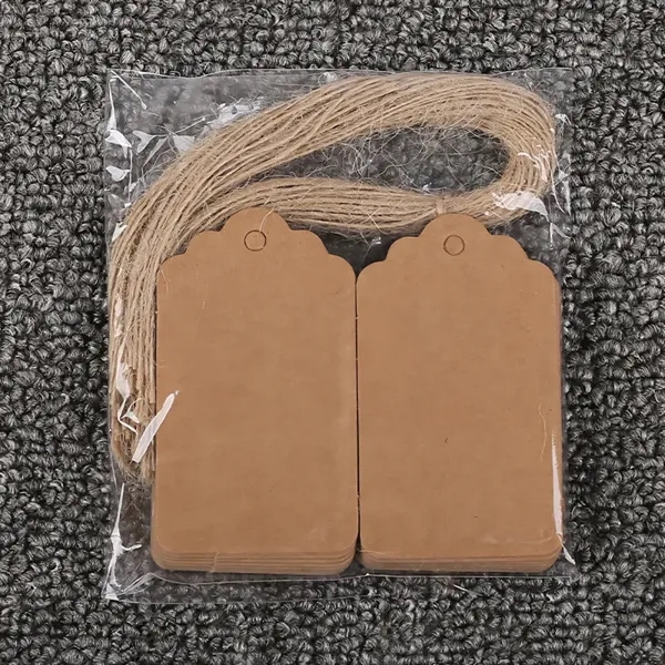 100 Packs Kraft Paper Hang Tags Gift Thanksgiving Card Label - 100 Packs Kraft Paper Hang Tags Gift Thanksgiving Card Label - Image 6 of 6