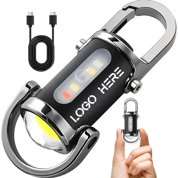 Rechargeable 7 Light Modes  Keychain Flashlight Waterproof - Rechargeable 7 Light Modes  Keychain Flashlight Waterproof - Image 0 of 6