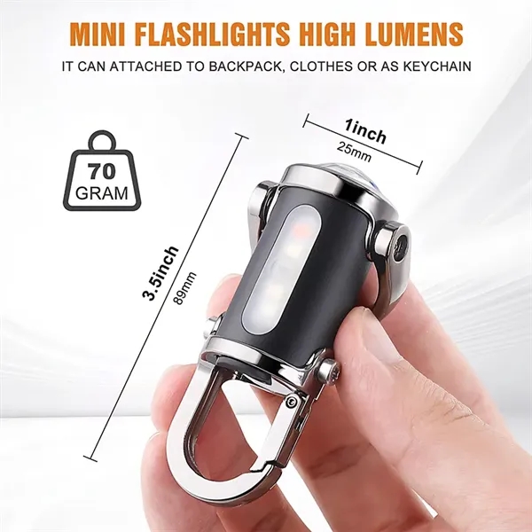 Rechargeable 7 Light Modes  Keychain Flashlight Waterproof - Rechargeable 7 Light Modes  Keychain Flashlight Waterproof - Image 1 of 6