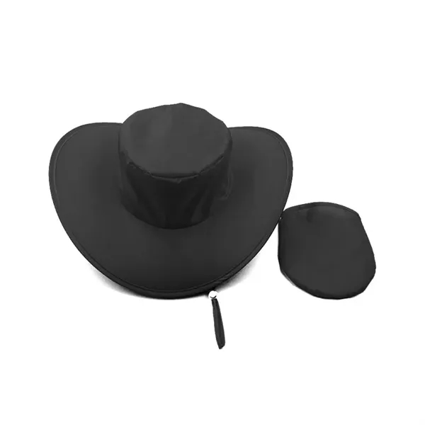 Foldable Polyester Cowboy Hat with Matching Pouch - Foldable Polyester Cowboy Hat with Matching Pouch - Image 1 of 13