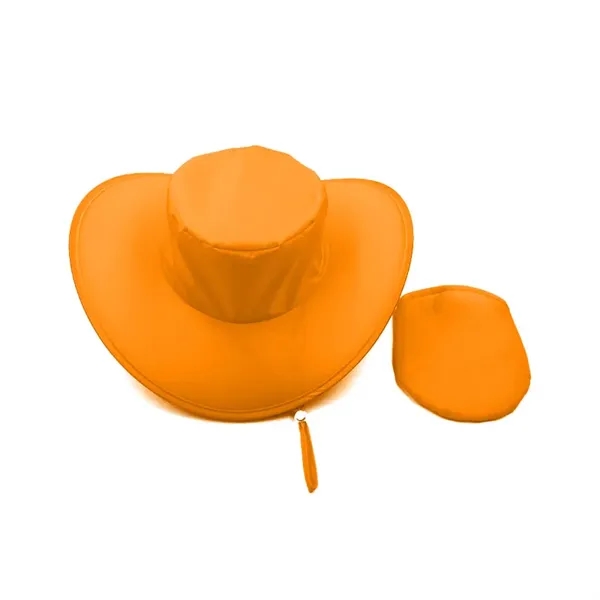 Foldable Polyester Cowboy Hat with Matching Pouch - Foldable Polyester Cowboy Hat with Matching Pouch - Image 7 of 13