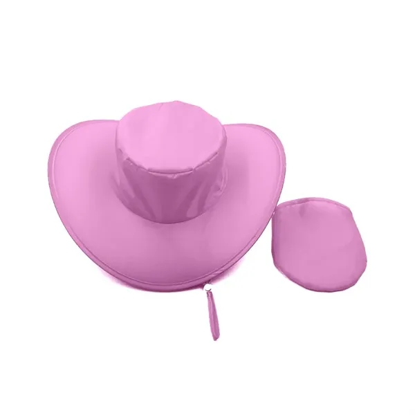 Foldable Polyester Cowboy Hat with Matching Pouch - Foldable Polyester Cowboy Hat with Matching Pouch - Image 8 of 13