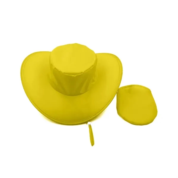 Foldable Polyester Cowboy Hat with Matching Pouch - Foldable Polyester Cowboy Hat with Matching Pouch - Image 13 of 13