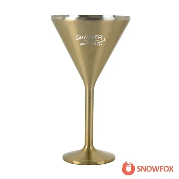 Snowfox® 8 oz. Double Wall Steel Stemmed Martini Glass - Snowfox® 8 oz. Double Wall Steel Stemmed Martini Glass - Image 2 of 6