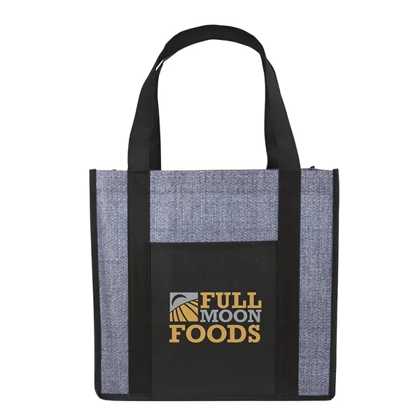 Good Value™ Laminated Heathered Non-Woven Grocery Tote - Good Value™ Laminated Heathered Non-Woven Grocery Tote - Image 1 of 4