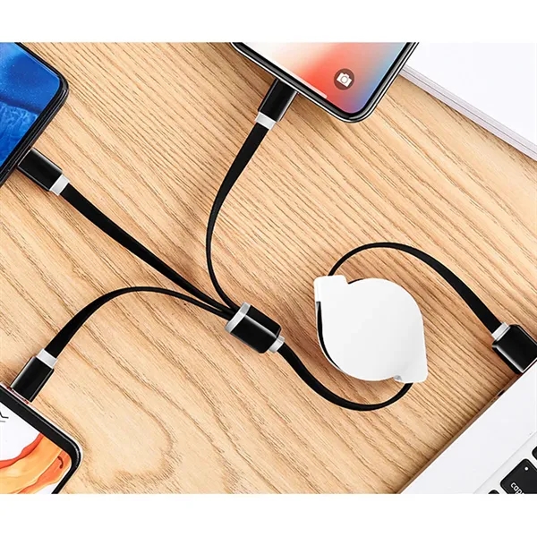 3 In 1 Retractable Fast Charging Cord Cable - 3 In 1 Retractable Fast Charging Cord Cable - Image 3 of 5