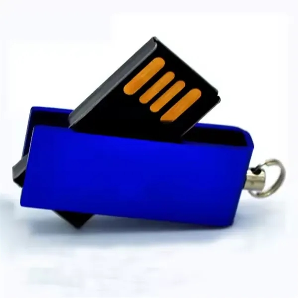 Swivel Metal Mini USB Drive with Chain - Swivel Metal Mini USB Drive with Chain - Image 1 of 3