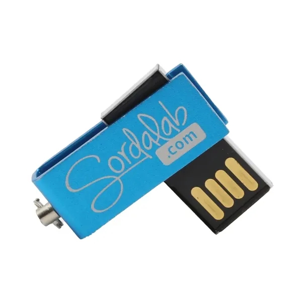 Swivel Metal Mini USB Drive with Chain - Swivel Metal Mini USB Drive with Chain - Image 2 of 3