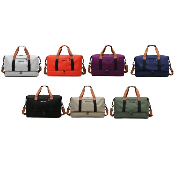 Waterproof Travel Gym Duffel Tote Bag with Shoe Compartment - Waterproof Travel Gym Duffel Tote Bag with Shoe Compartment - Image 2 of 9