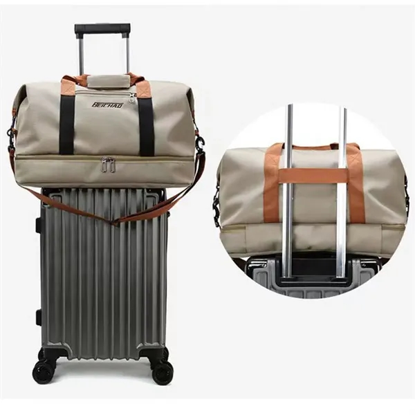 Waterproof Travel Gym Duffel Tote Bag with Shoe Compartment - Waterproof Travel Gym Duffel Tote Bag with Shoe Compartment - Image 8 of 9