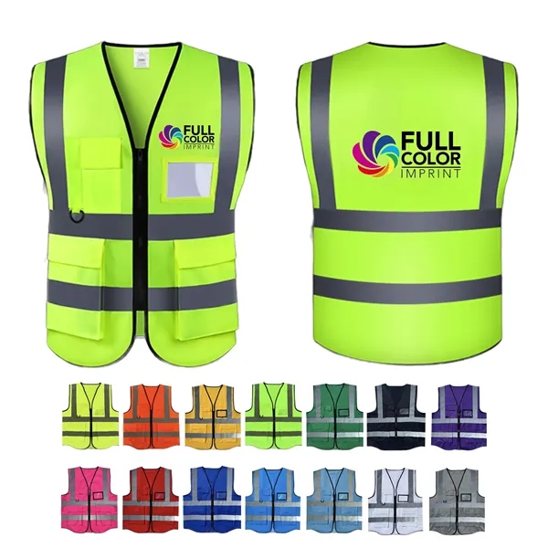 Full Color Reflective Safety Vest MOQ 10 PCS - Full Color Reflective Safety Vest MOQ 10 PCS - Image 0 of 1