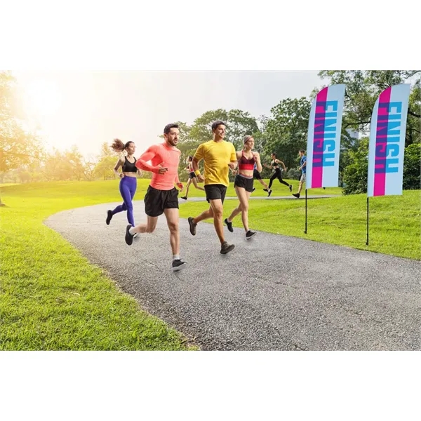 9' Streamline Blade Sail Sign Flag, 2-Sided, Ground Spike - 9' Streamline Blade Sail Sign Flag, 2-Sided, Ground Spike - Image 5 of 5