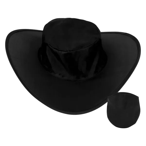 Foldable Polyester Advertising Cowboy Hat W/ Storage Bag - Foldable Polyester Advertising Cowboy Hat W/ Storage Bag - Image 1 of 11