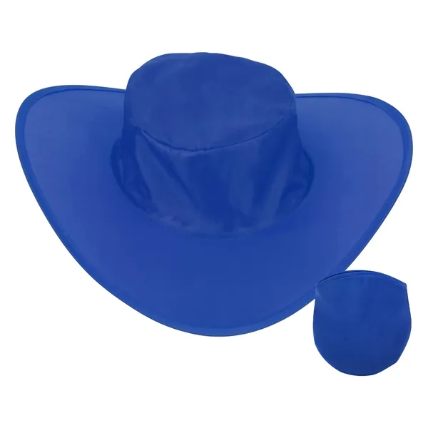 Foldable Polyester Advertising Cowboy Hat W/ Storage Bag - Foldable Polyester Advertising Cowboy Hat W/ Storage Bag - Image 2 of 11