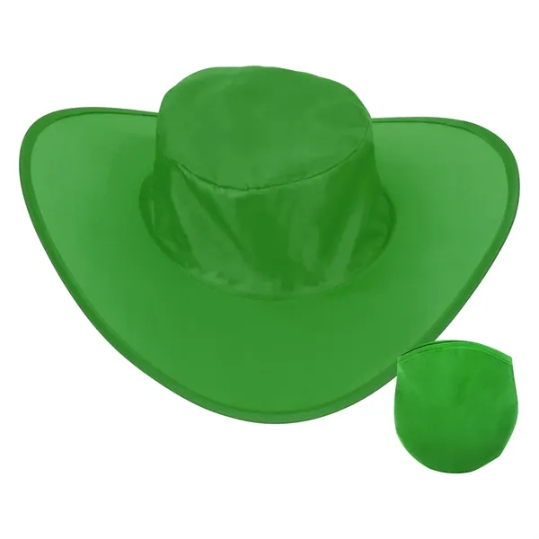 Foldable Polyester Advertising Cowboy Hat W/ Storage Bag - Foldable Polyester Advertising Cowboy Hat W/ Storage Bag - Image 4 of 11