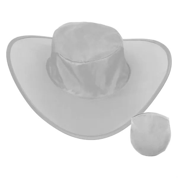 Foldable Polyester Advertising Cowboy Hat W/ Storage Bag - Foldable Polyester Advertising Cowboy Hat W/ Storage Bag - Image 5 of 11