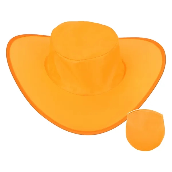 Foldable Polyester Advertising Cowboy Hat W/ Storage Bag - Foldable Polyester Advertising Cowboy Hat W/ Storage Bag - Image 6 of 11