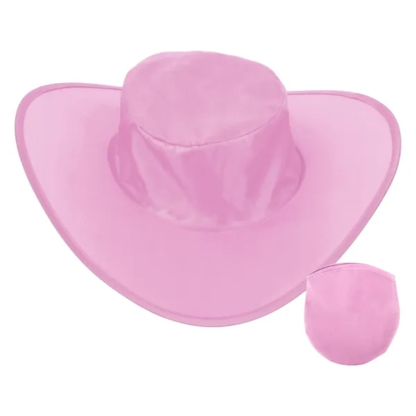 Foldable Polyester Advertising Cowboy Hat W/ Storage Bag - Foldable Polyester Advertising Cowboy Hat W/ Storage Bag - Image 7 of 11
