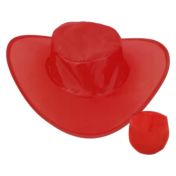 Foldable Polyester Advertising Cowboy Hat W/ Storage Bag - Foldable Polyester Advertising Cowboy Hat W/ Storage Bag - Image 9 of 11