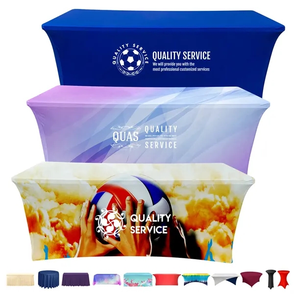 Custom 6ft Full Color Stretch Tablecloth - Custom 6ft Full Color Stretch Tablecloth - Image 0 of 13