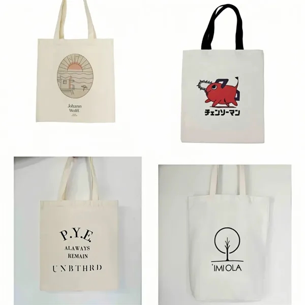 Reusable Cotton Canvas Tote Bag Custom Logo Printable - Reusable Cotton Canvas Tote Bag Custom Logo Printable - Image 4 of 4