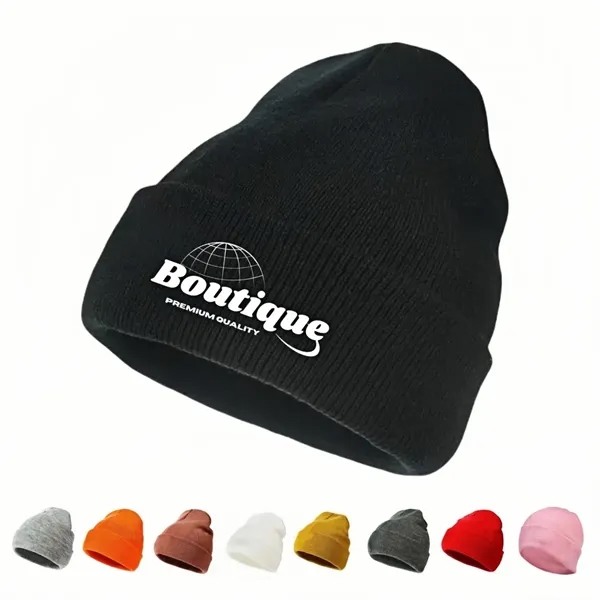 Custom Embroidered Knit Beanie For Fall And Winter - Custom Embroidered Knit Beanie For Fall And Winter - Image 0 of 3