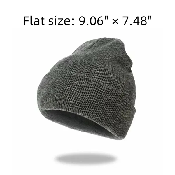 Custom Embroidered Knit Beanie For Fall And Winter - Custom Embroidered Knit Beanie For Fall And Winter - Image 1 of 3
