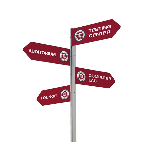 Wayfinding Arrow Sign Post Kit (with Four Signs) - Wayfinding Arrow Sign Post Kit (with Four Signs) - Image 1 of 6