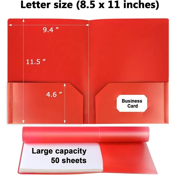 Plastic Folders with Pockets - Plastic Folders with Pockets - Image 2 of 5
