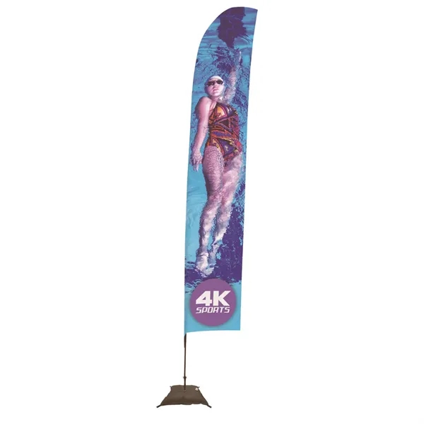 17' Streamline Blade Sail Sign Flag, 1-Sided, Scissor Base - 17' Streamline Blade Sail Sign Flag, 1-Sided, Scissor Base - Image 0 of 4